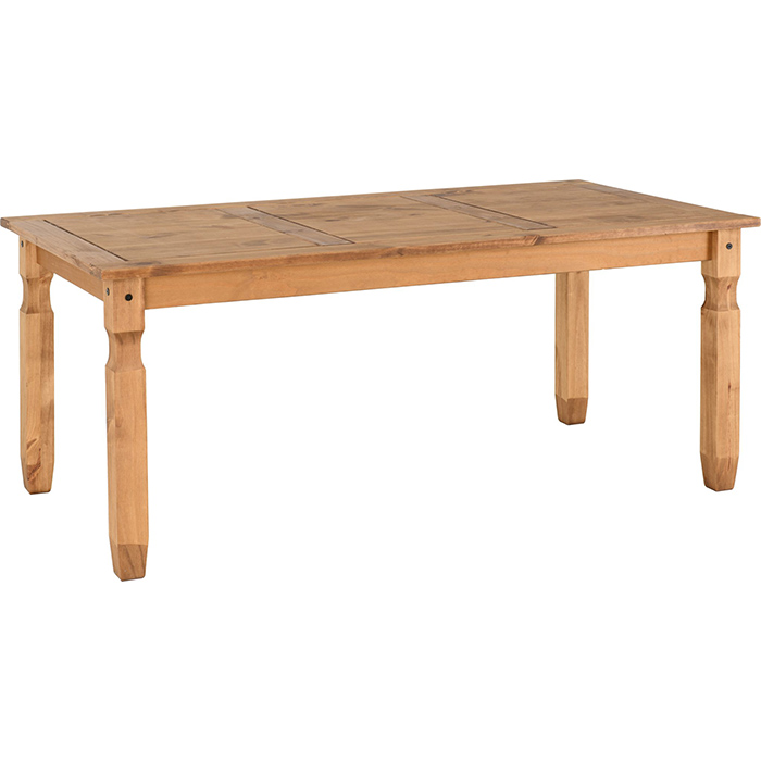 Corona 6' Dining Table In Distressed Waxed Pine